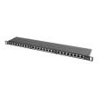 Lanberg | Patch panel 24 port 0.5U 19" CAT.5E FTP with cable organizer shielded | PPS5-0024-B