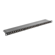Lanberg | Patch panel 24 port 0.5U 19" CAT.5E FTP with cable organizer shielded | PPS5-0024-B