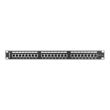 Lanberg | Patch Panel 24 Port 1U 19" CAT.5E FT with Cable Organizer Shielded | PPS5-1024-B | Black