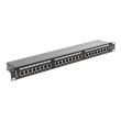 Lanberg | Patch Panel 24 Port 1U 19" CAT.5E FT with Cable Organizer Shielded | PPS5-1024-B | Black