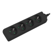 Power strip 1m 4x outlets for UPS system | PS0-04E-0100-IEC-BK | Sockets quantity 4