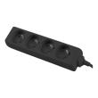 Power strip 1m 4x outlets for UPS system | PS0-04E-0100-IEC-BK | Sockets quantity 4