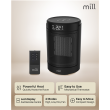 Mill FH1500BLACK | Ceramic fan heater | 1500 W | Suitable for rooms up to 22 m² | Black