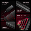 AXAGON USB-C 10Gbps - M.2 NVMe and SATA SSD GAME M.2 box | EEM2-GAM