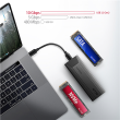 AXAGON USB-C 10Gbps - M.2 NVMe and SATA SSD THIN SCREWLESS box | EEM2-GTS2