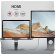 AXAGON Desk Mount | HMC-STND USB-C 5Gbps Stand and Hub 7in1 | Adjustable Height