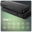AXAGON USB4 40Gbps DUAL 4K DISPLAY 12in1 Dock | HMC-U4