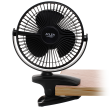 Adler Rechargeable Clip-on Desk Fan | AD 7342 | Table Fan | Black | Diameter 15.5 cm | Number of spe