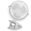 Adler Rechargeable Clip-on Desk Fan | AD 7342 | Table Fan | White | Diameter 15.5 cm | Number of spe