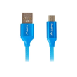 Lanberg USB Micro to USB-A 2.0 Cable Blue Premium QC 3.0