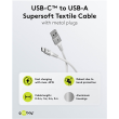 Goobay USB-C to USB-A Supersoft Textile Cable with Metal Plugs | 74530