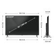 Sharp | 43HP5265E | 43 | Smart TV | Google TV | HD | Black