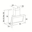 CATA Hood | THALASSA PRO 600 GBK | Wall mounted | Energy efficiency class A+++ | Width 60 cm | 842 m
