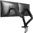 Goobay Desk Mount | Double Monitor Mount with Gas Spring | Swivel