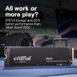 CRUCIAL 800xTBW rating Read speed 7100 MB/s Write speed 6000 MB/s