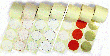 Lipdukai notariniai 5cm, žvaigždutės, mėlynu krašteliu (500)  1117-006