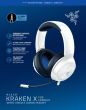 Laidinės žaidimų ausinės Razer RZ04-02890500-R3M1 Kraken X Console, Balta/Mėlyna