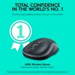 Logitech M185 Belaidė pelė, RF Wireless, 1000 DPI, Juoda/Pilka