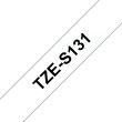 Brother TZe-S131 (TZeS131) Ženklinimo juostelė, Strong Adhesive, Black on Clear, 12mm 8m