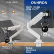 MONITOR ACC DESK MOUNT/13-32" BLK/WHT G80-BW ONKRON