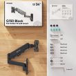 MONITOR ACC WALL MOUNT 13-34"/BLACK G150-B ONKRON