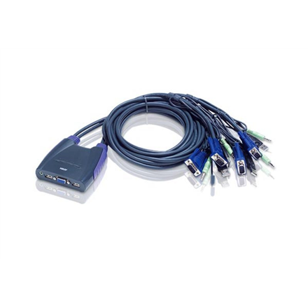 Aten 4-Port USB VGA/Audio Cable KVM Switch