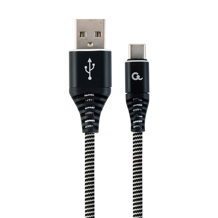 Cablexpert Premium cotton braided Type-C USB charging and data cable