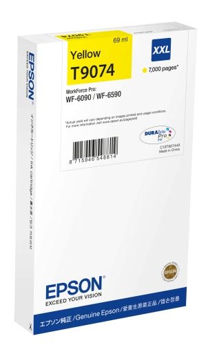 Epson T9074 XXL (C13T90744N) Rašalinė kasetė, Geltona