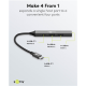 Goobay Slim 4-Port USB Hub, USB-C to USB-C 5GB – 3
