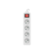 Lanberg Cable Power Strip, 4X French Outlets with Switch, Quality-Grade Copper, – 3