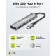 Goobay Slim 4-Port USB Hub, USB-C to USB-C 5GB – 4