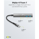Goobay Slim 4-Port USB Hub, USB-C to USB-C 5GB – 5