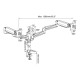 Digitus Desk Mount Triple Monitor Gas Spring Mount DA-90363 Adjustable Height, – 3