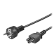 Goobay Power supply cord (safety plug) 93586 Black Safety plug (type F, CEE 7/7)