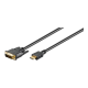 Goobay DVI-D/HDMI cable, gold-plated 51580 DVI-D male Single-Link (18+1 pin)