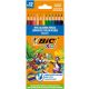 BIC Spalvoti pieštukai Kids Smooth 12 spalvų rinkinys