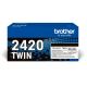 Brother TN2420 Twin-pack Black Toners (bk = 3,000 Pages/cartridge)