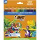 BIC Spalvoti pieštukai Kids Smooth 24 spalvų rinkinys