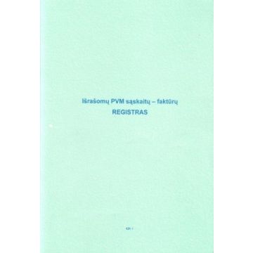 Išrašomų PVM sąskaitų faktūrų registras, A4 (48)  0720-061