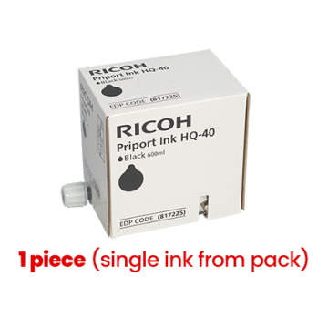 Ricoh Priport HQ-40 (817225) Rašalinė kasetė, Juoda (1 vnt)