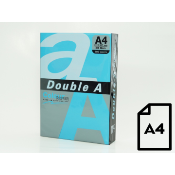 Spalvotas popierius Double A, 80g, A4, 500 lapų, Deep Blue
