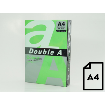 Spalvotas popierius Double A, 80g, A4, 500 lapų, Parrot