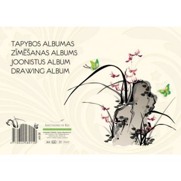 Tapybos albumas SMLT, A4, 150 g, klijuotas, (40)  0708-204