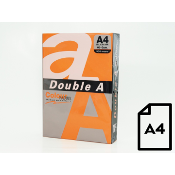 Spalvotas popierius Double A, 80g, A4, 500 lapų, Saffron