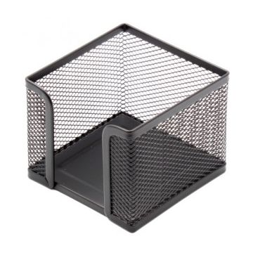 Dėžutė lapeliams Forpus, 9.5x9.5cm, juoda, perforuoto metalo  1005-008