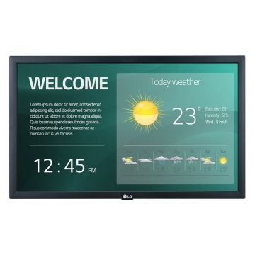 LG 22sm3g-b 22" Fhd IPS 250nits 16/7 Webos