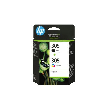 HP 305 2-Pack Tri-color/Black Original