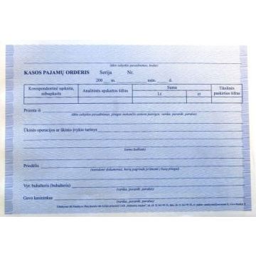Kasos pajamų orderis, A5 (2x50)  0720-008