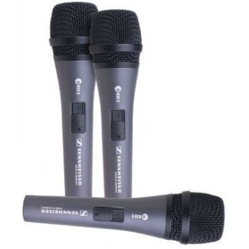 Sennheiser 3-pack E835-s, Microphone Set With 3X E 835 S, Vocal Microphone,