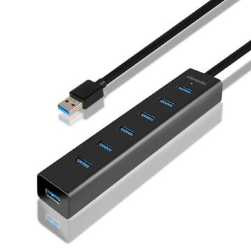 I/O HUB USB3.0 7PORT CHARGING/W/AC 1.2M HUE-SA7BP AXAGON